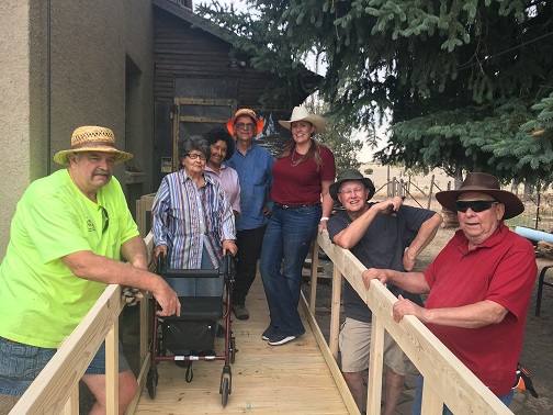 Volunteers and a Completed Ramp
